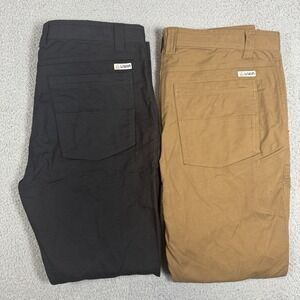 LIVSN Flex Canvas Pant Mens 38x32L Outdoor Utility Hike Lot (2) Brown Black